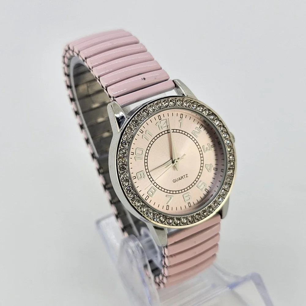Women's Watch 36MM Pink Dial Pink Stretch Metal Band 5.75